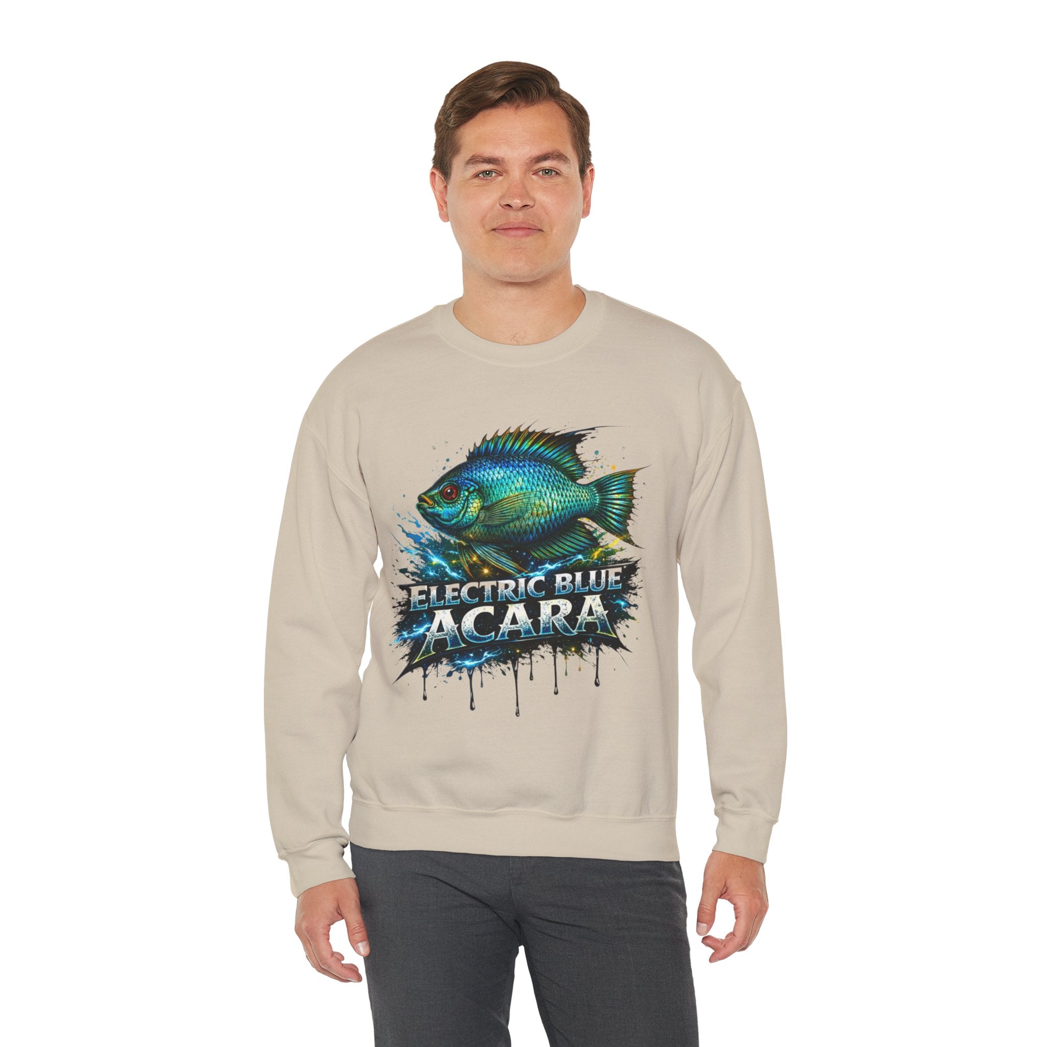 Electric Blue Acara – Heavy Blend™ Crewneck Sweatshirt