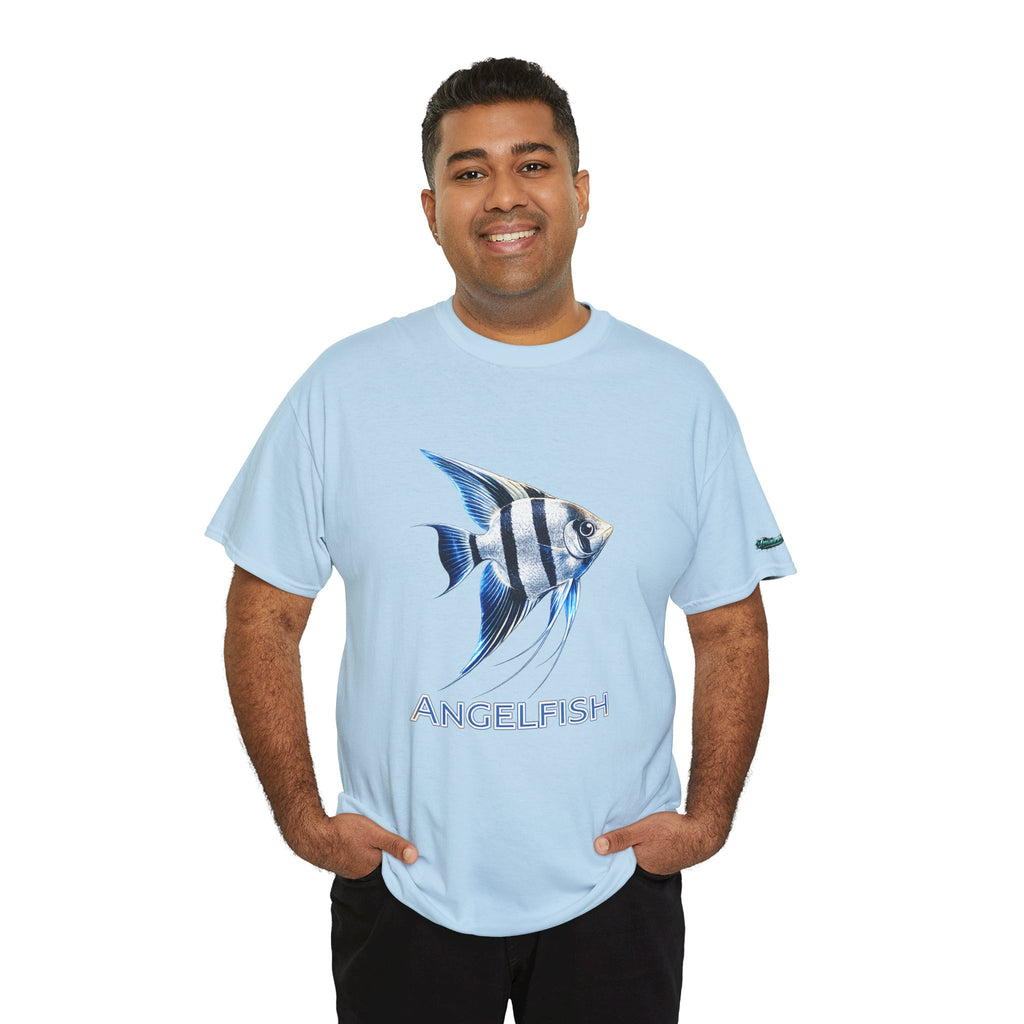 Angelfish Graphic Tee — Blue Tropical Fish Shirt