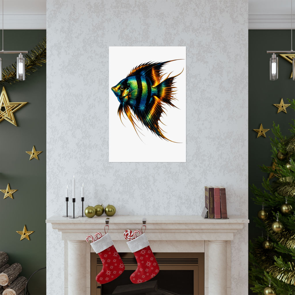 Tropical Angelfish Matte Poster — Vibrant Aquatic Wall Art