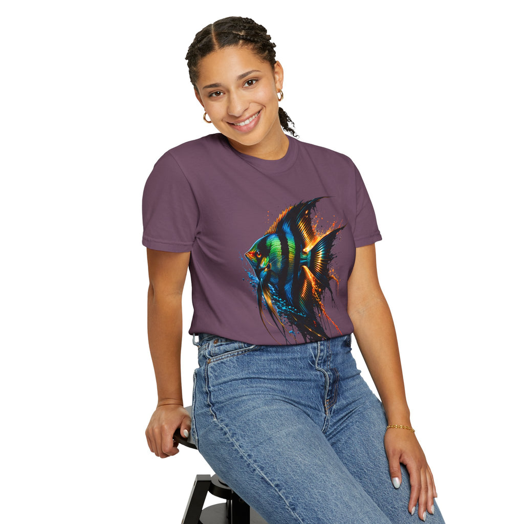 Vibrant Drip Angelfish Graphic Tee