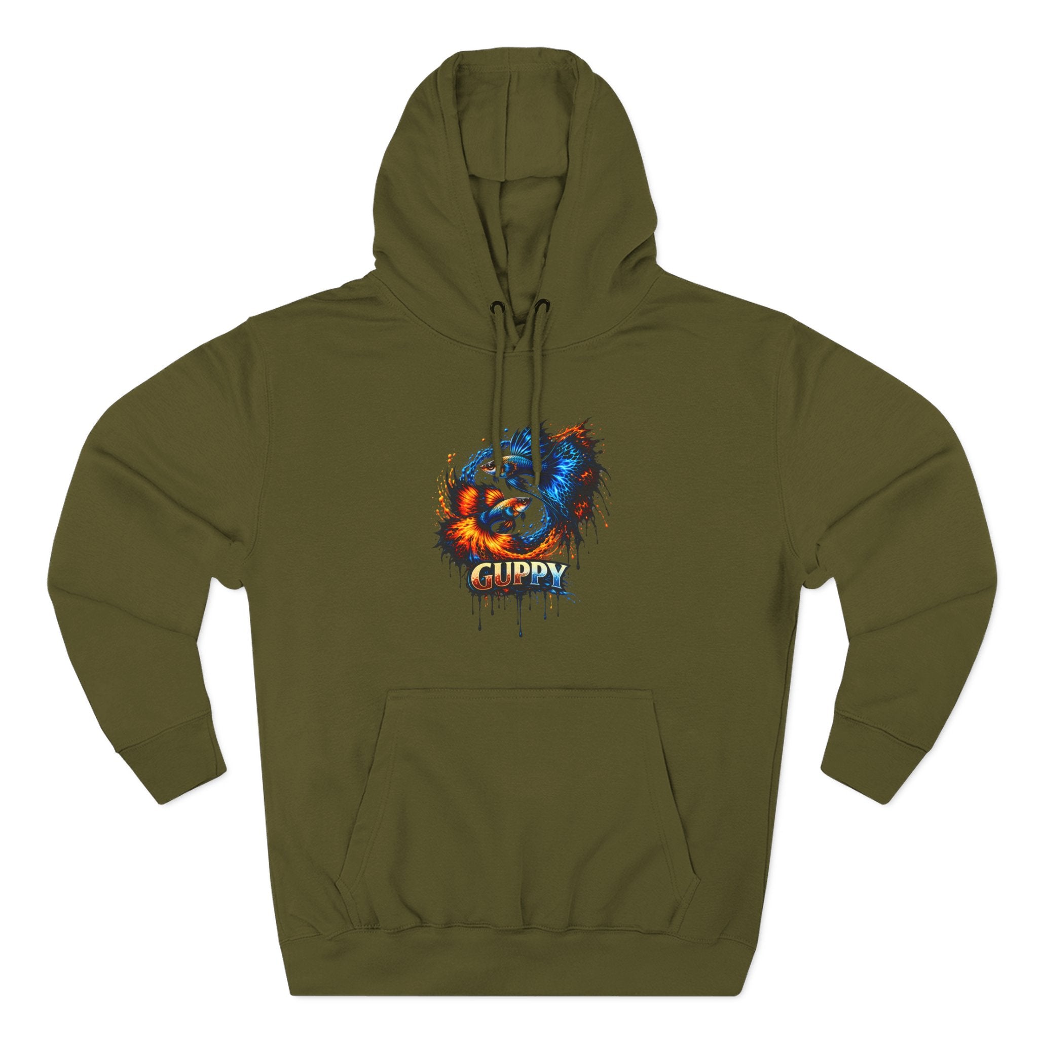 Fire & Ice Guppy – Premium Three-Panel Fleece Hoodie