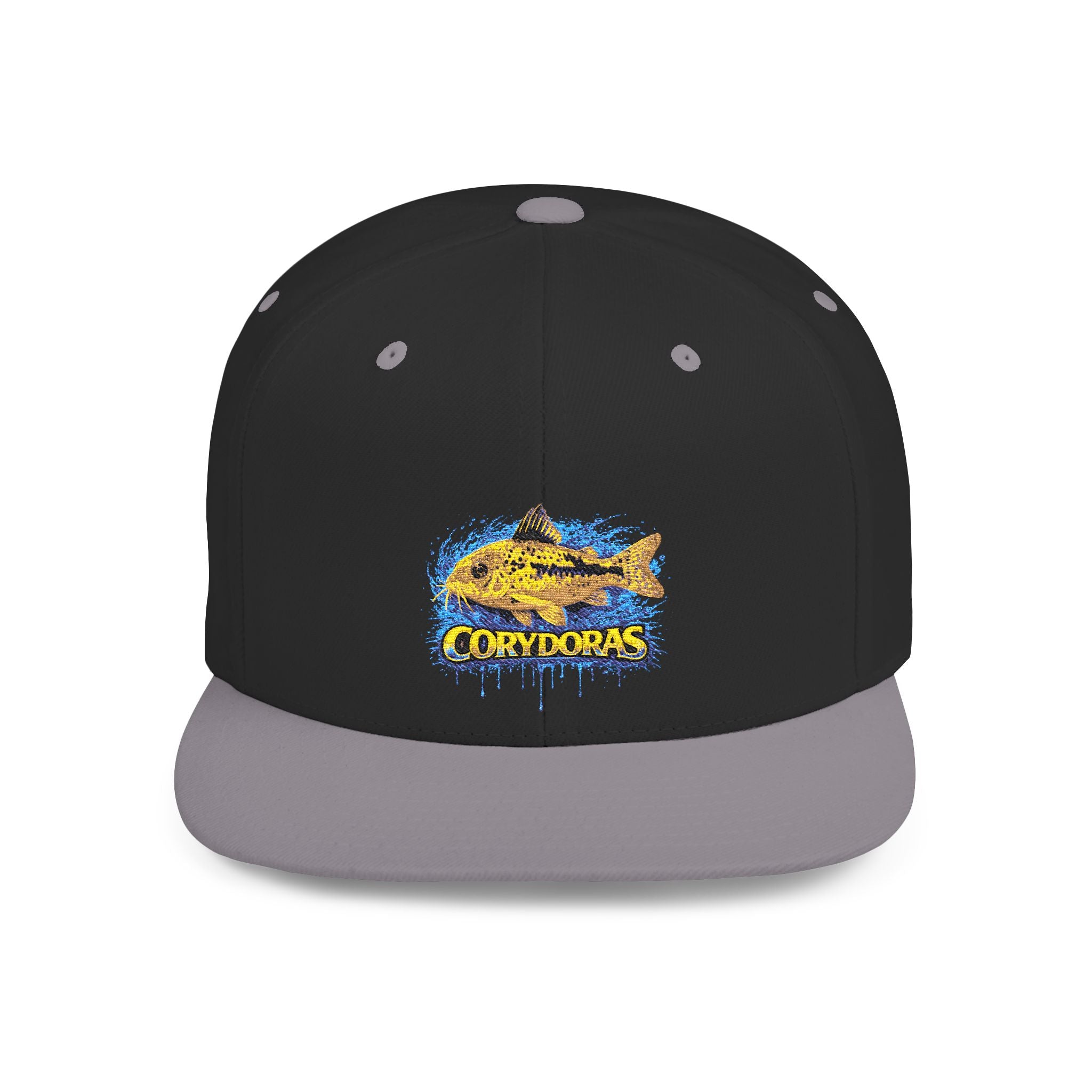 Corydoras Catfish Splash Flat Bill Snapback Hat