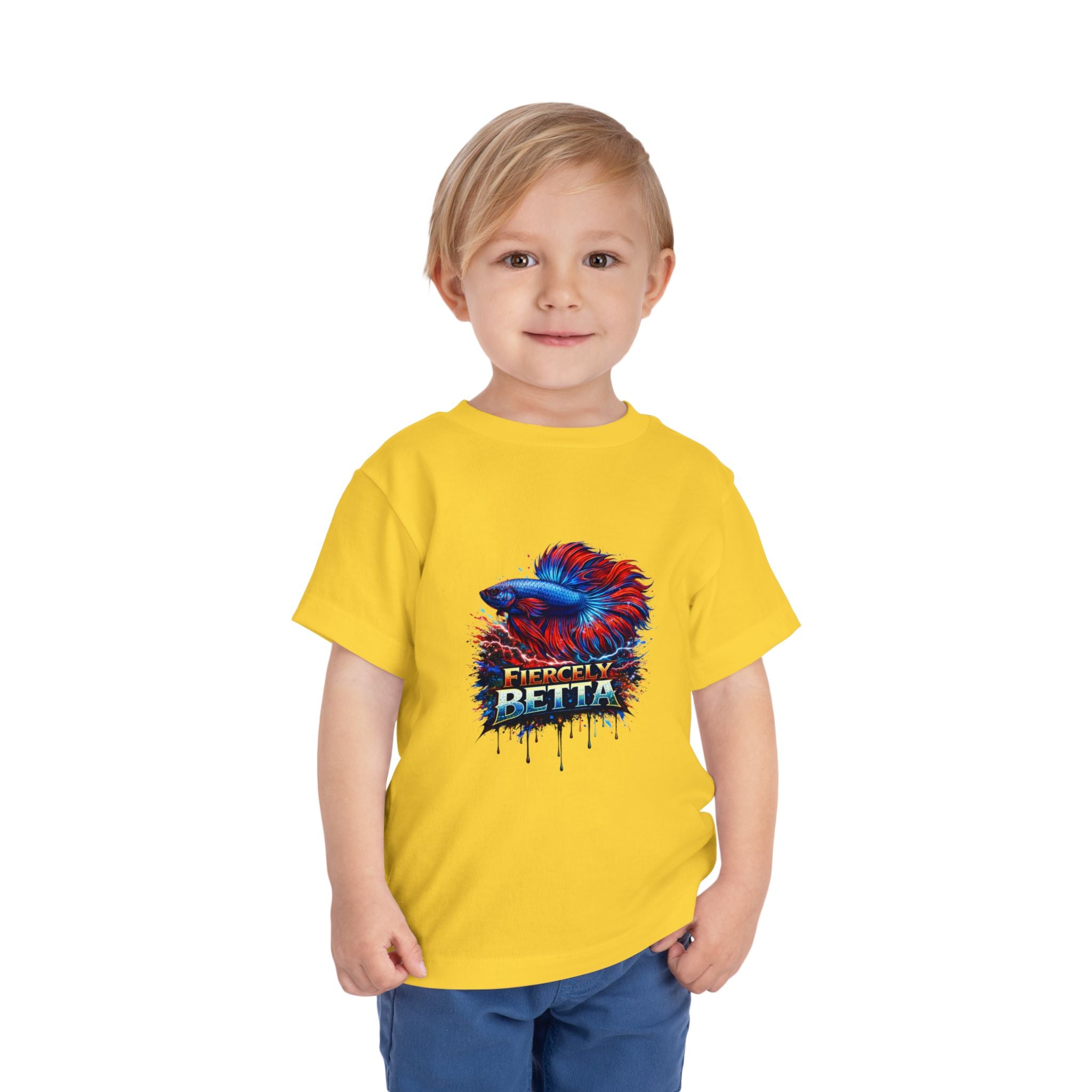 Toddler Tee - 'Fierce Betta' Colorful Betta Fish Graphic Shirt for Kids