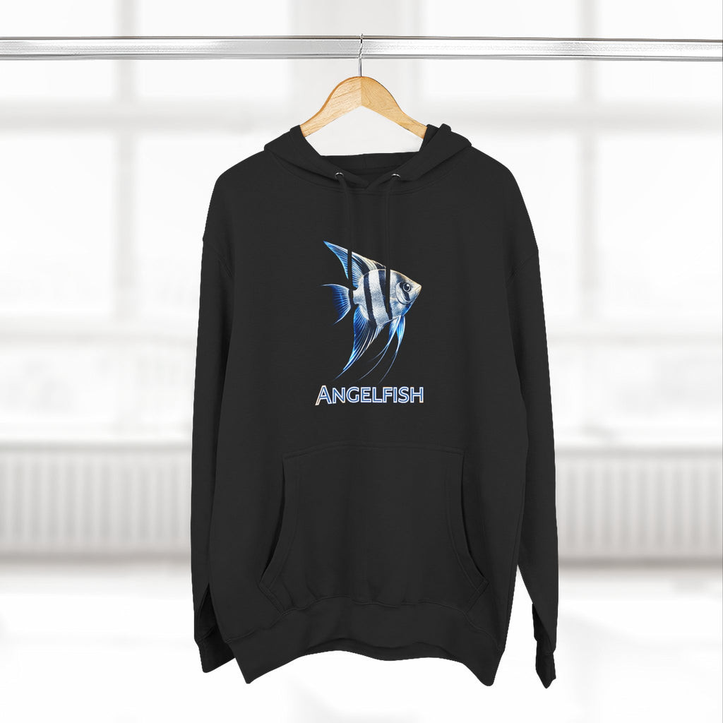 Angelfish Graphic Hoodie — Blue Aquarium Fish Pullover