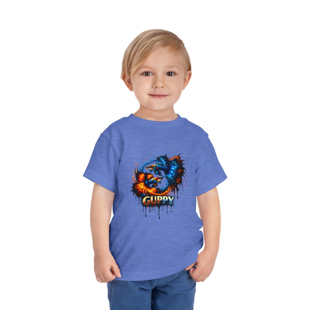 Fire & Ice Guppy – Toddler "Neon Flare" Premium Tee