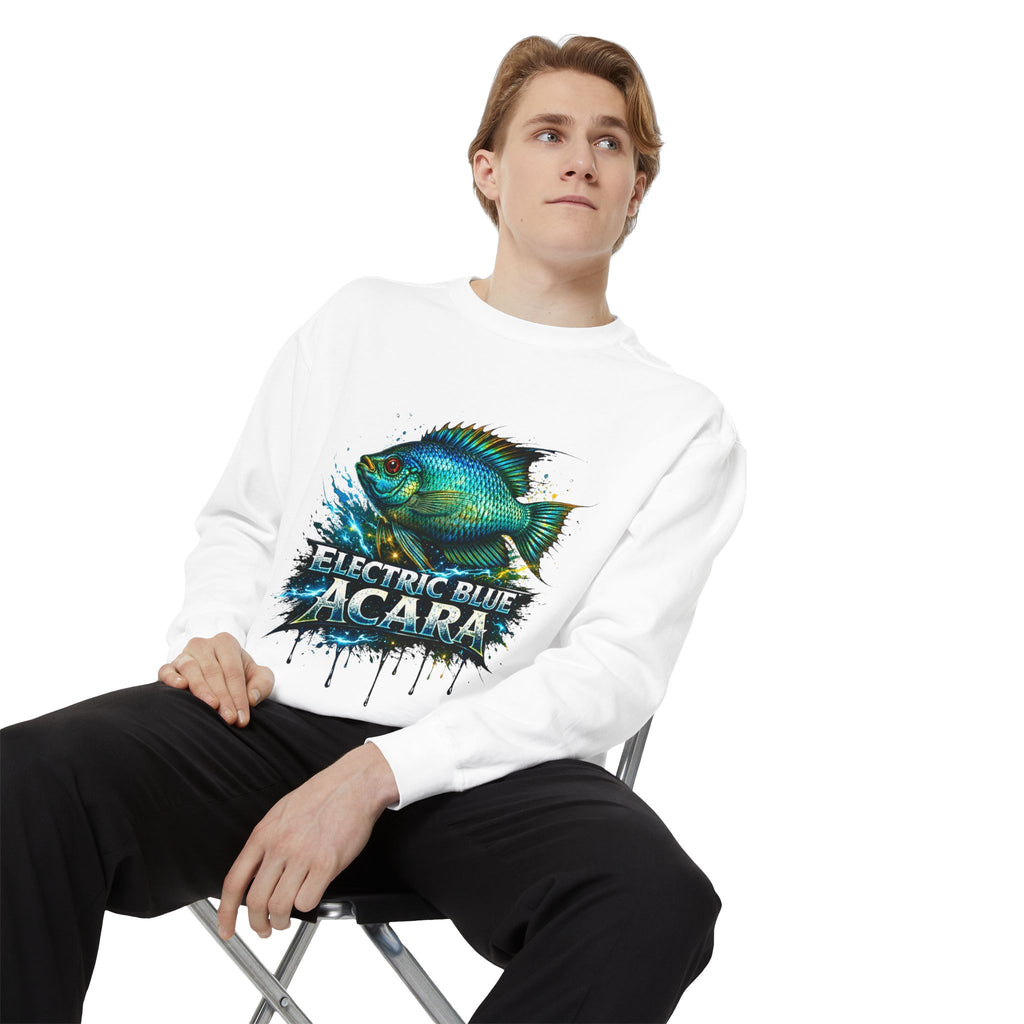 Electric Blue Acara – Garment-Dyed Premium Sweatshirt