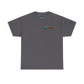 Inverness Ink Graphic Tee — Bold Blue & Orange Splash Backprint
