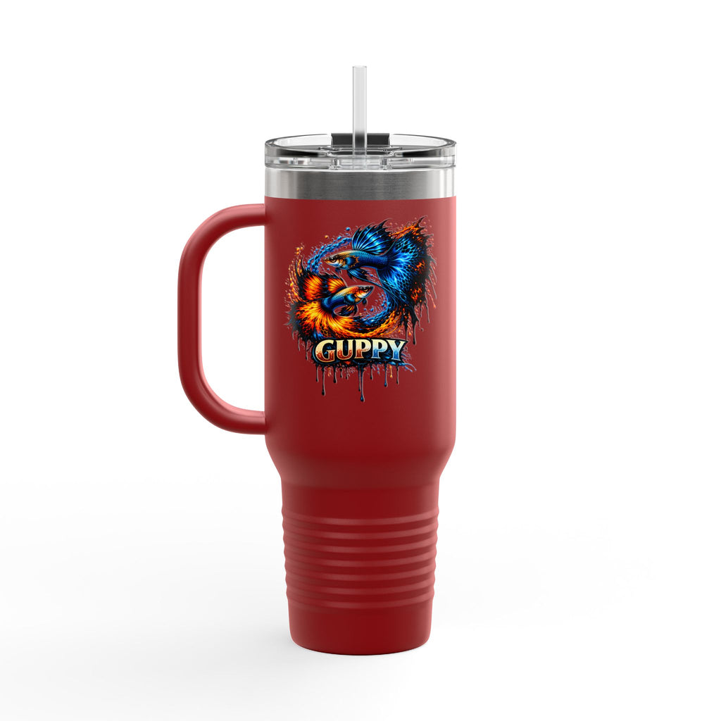 Fire & Ice Guppy – "Neon Flare" 40oz Insulated Travel Mug