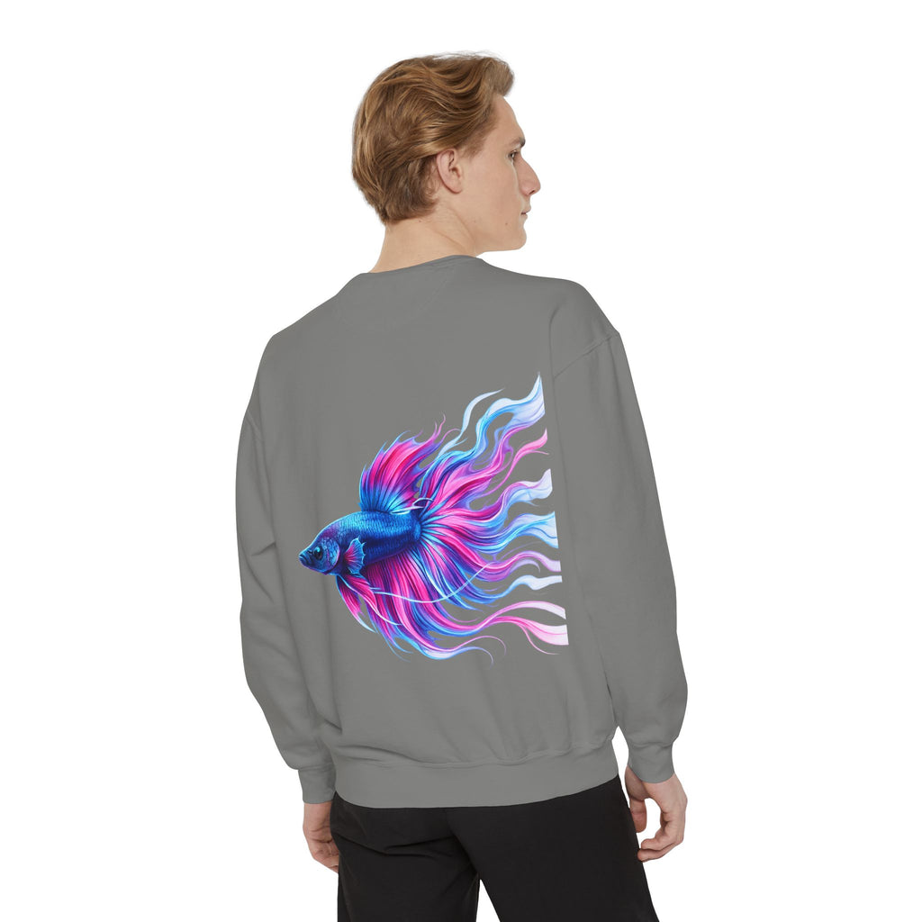 Betta Bliss Sweatshirt — Colorful Betta Fish Graphic Crewneck