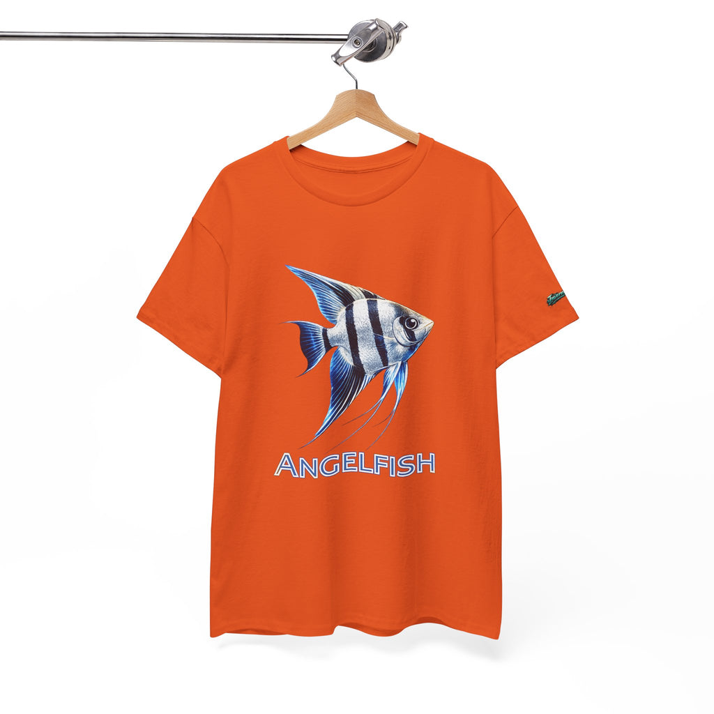 Angelfish Graphic Tee — Blue Tropical Fish Shirt