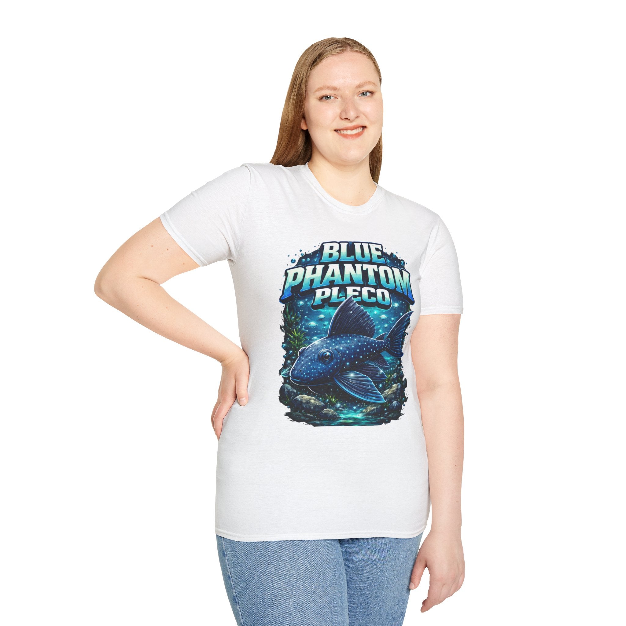 Blue Phantom Pleco T-Shirt — Graphic Aquarium Fish Tee