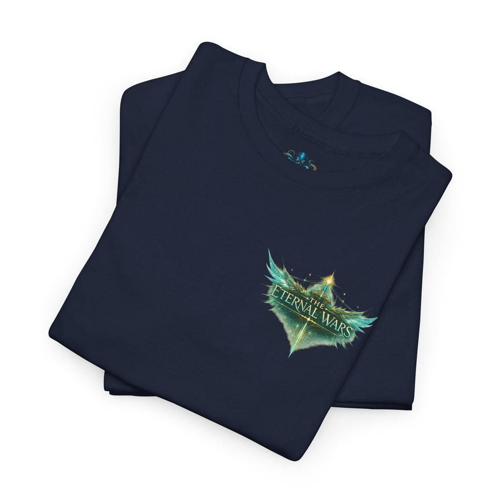 T-Shirt — Nature Warrior Graphic Tee with Man and Dog Illustration