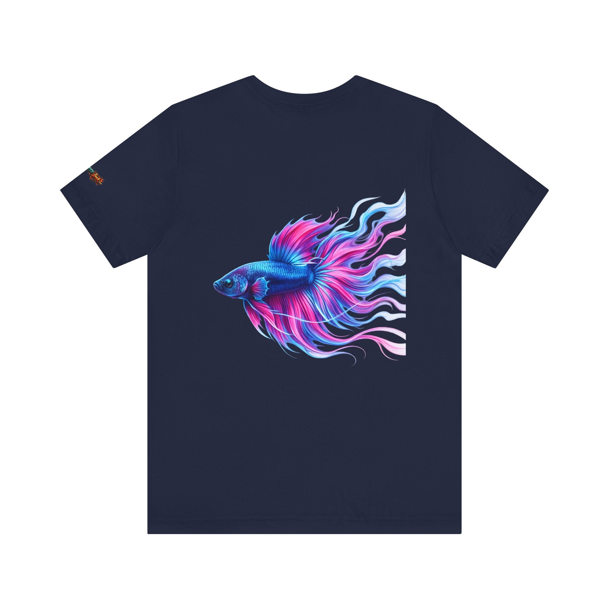 Betta Fish Graphic Tee — Vibrant Blue & Pink Aquatic Art T‑Shirt
