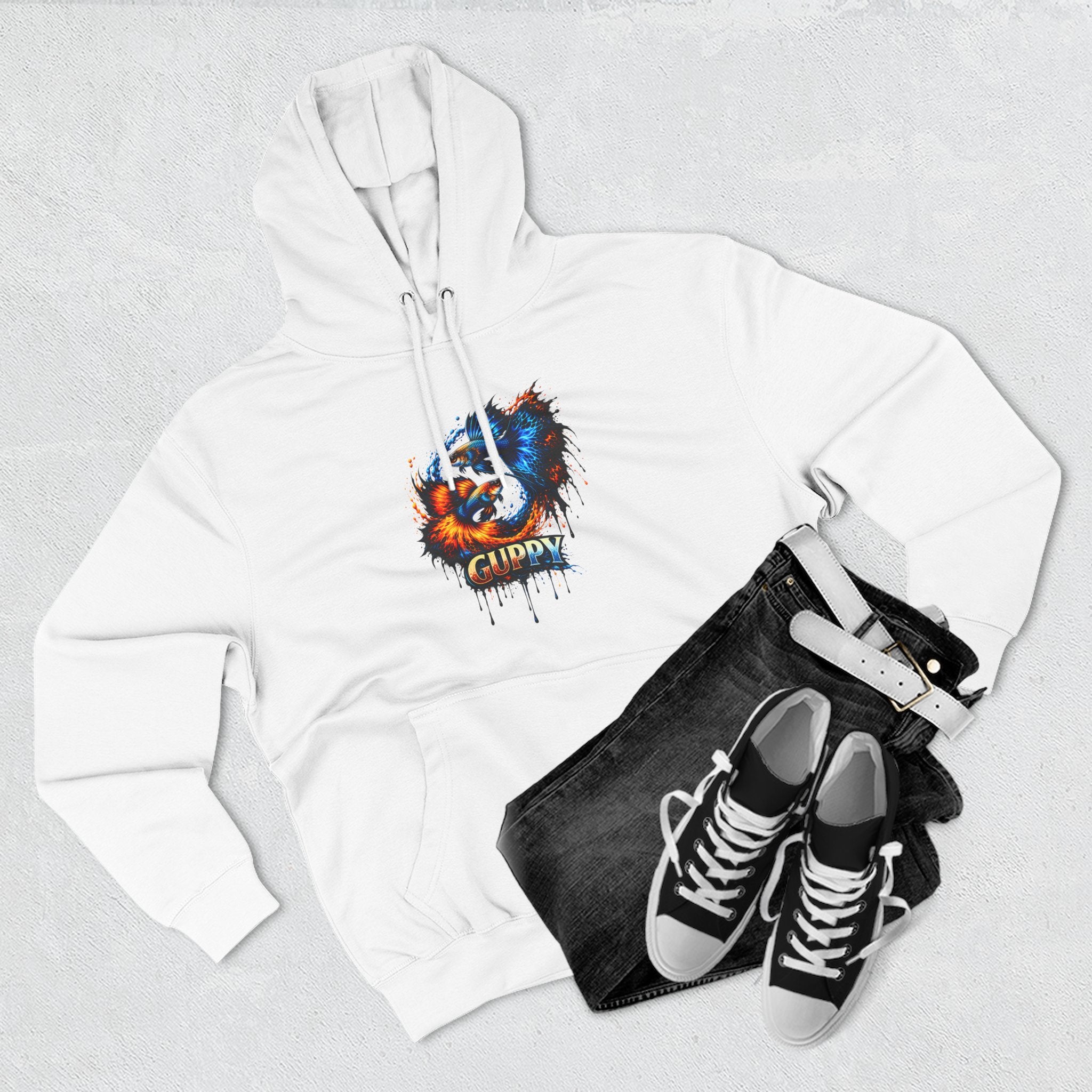 Fire & Ice Guppy – Premium Three-Panel Fleece Hoodie