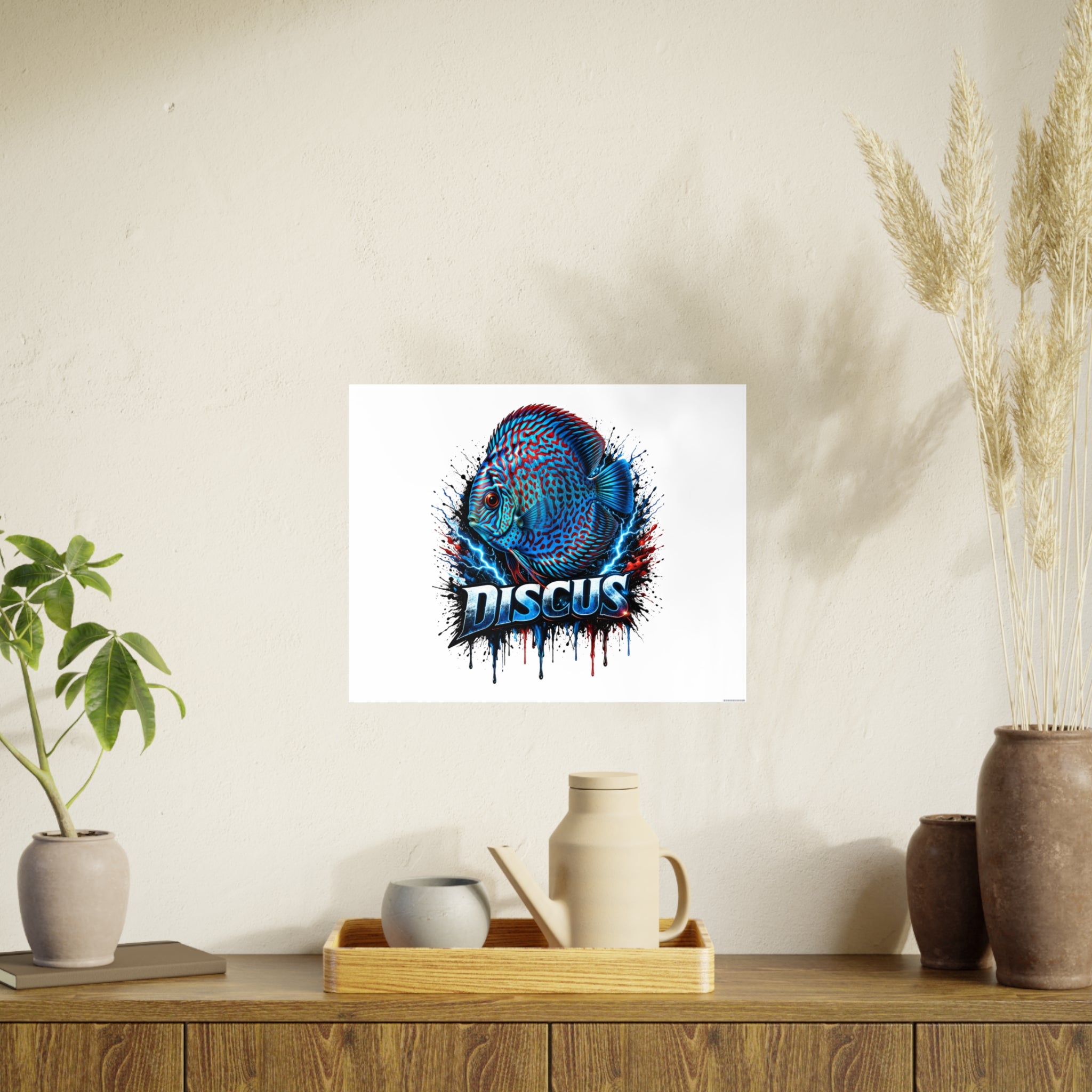 Discus Fish Art Poster — Vibrant Aquarium Wall Print