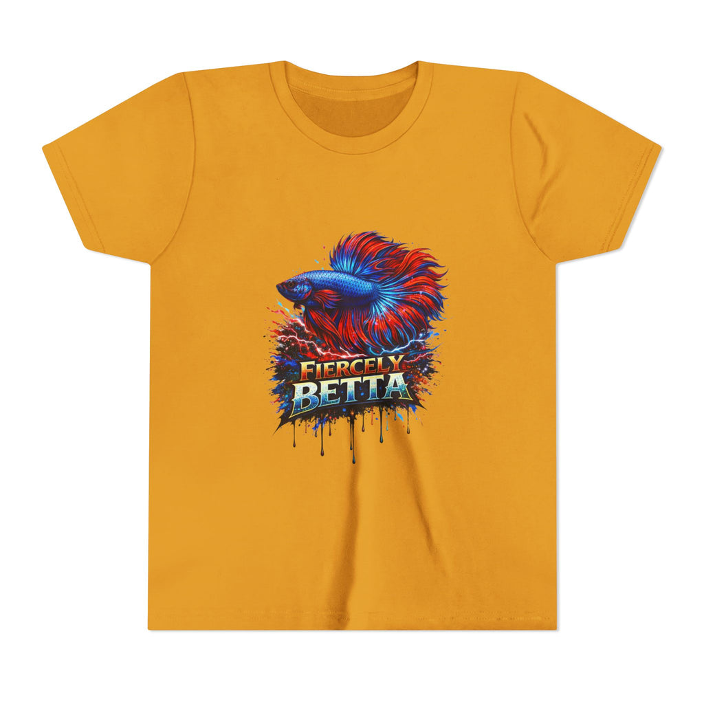 Fiercely Betta Youth Tee - Colorful Betta Fish Graphic Shirt