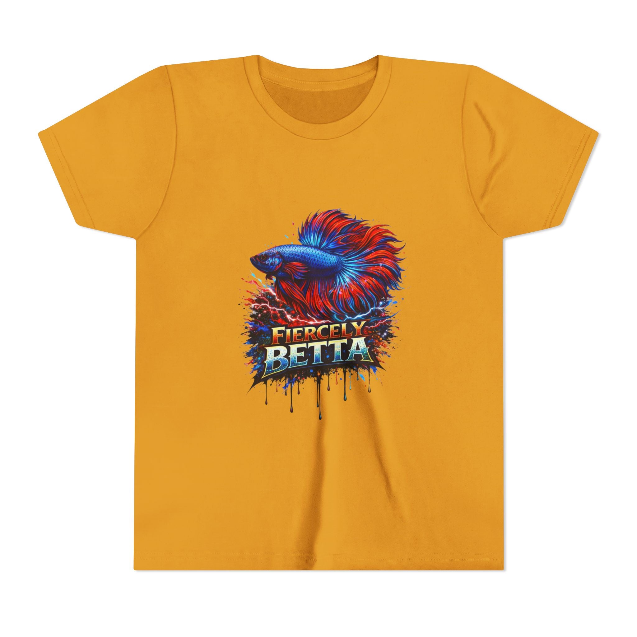 Fiercely Betta Youth Tee - Colorful Betta Fish Graphic Shirt