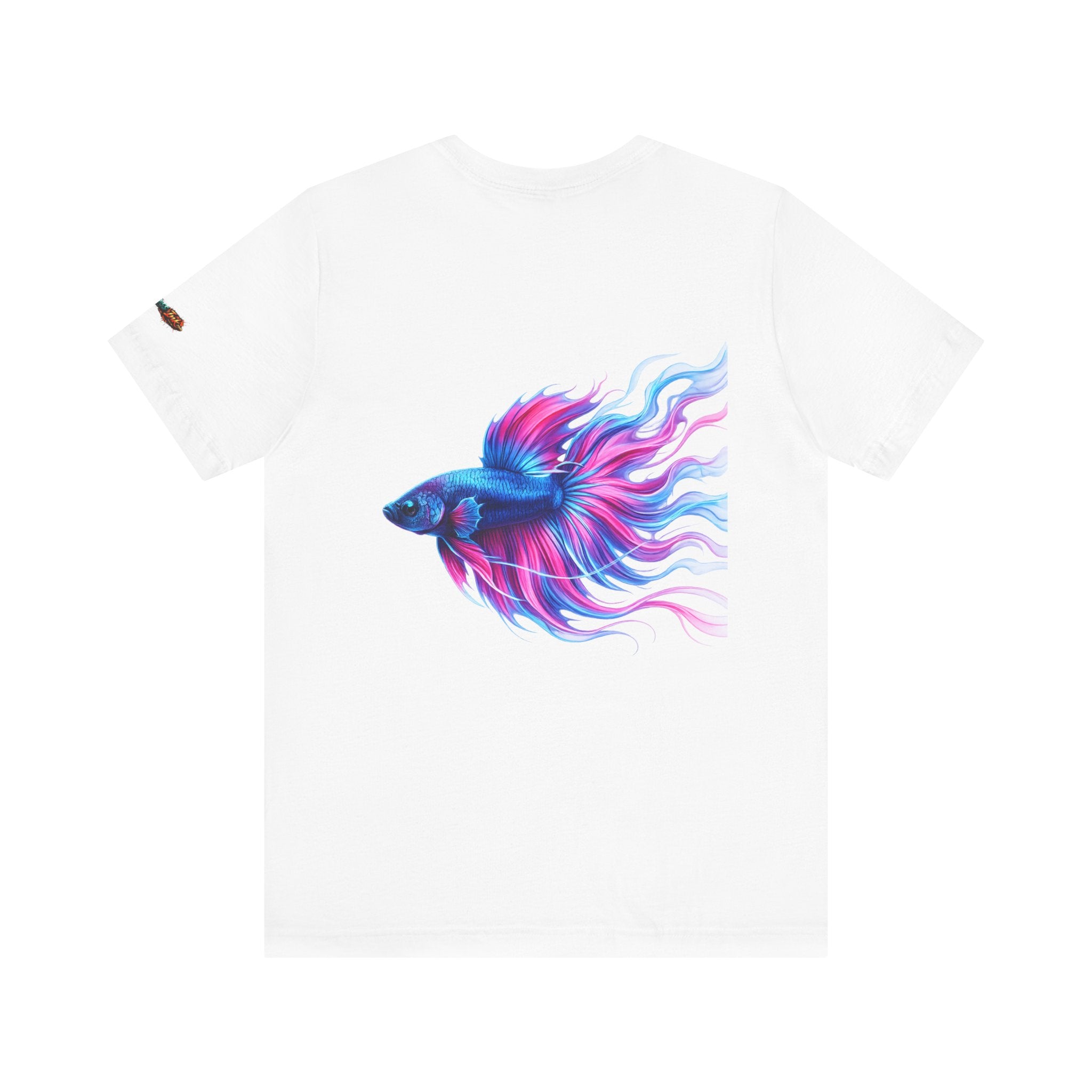Betta Fish Graphic Tee — Vibrant Blue & Pink Aquatic Art T‑Shirt