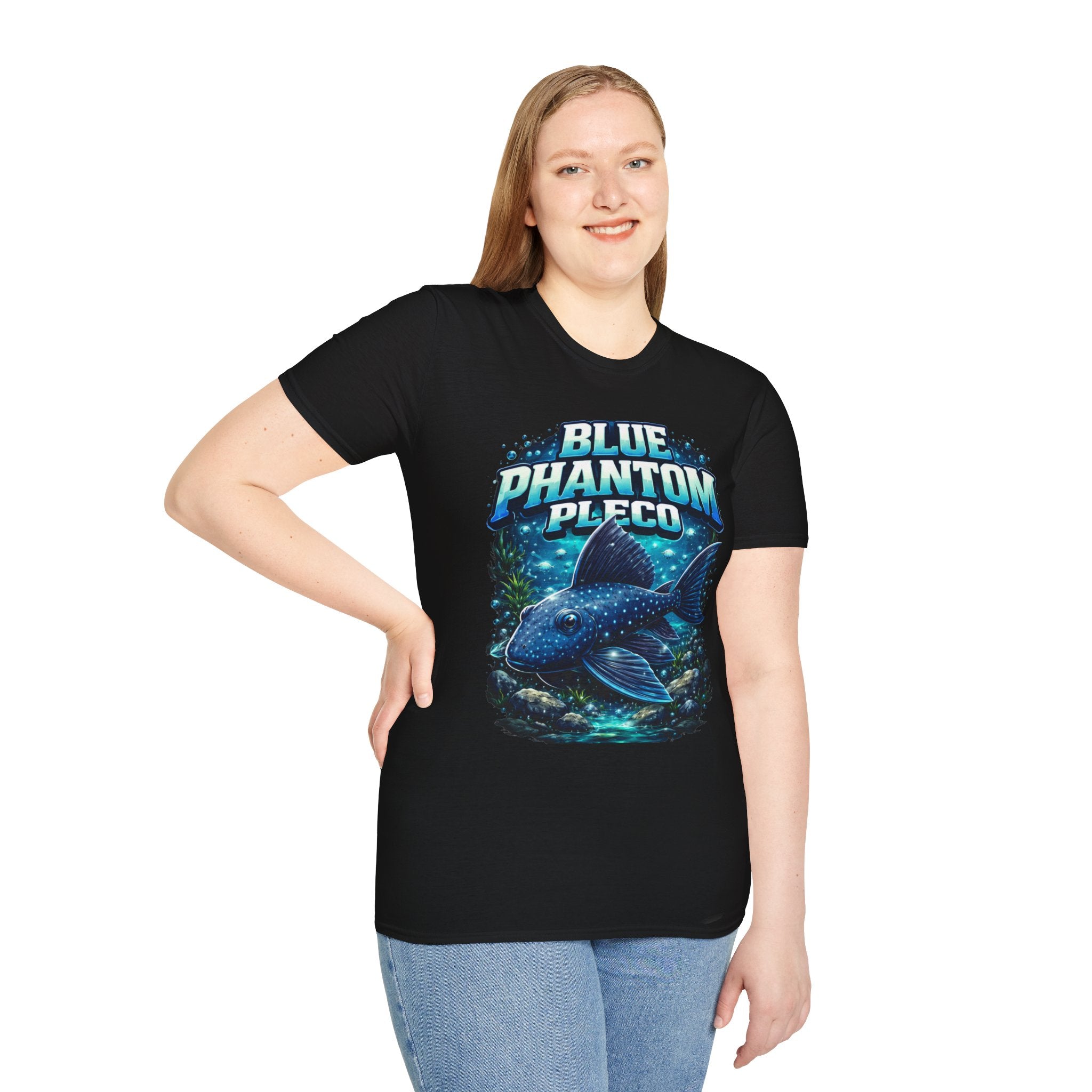 Blue Phantom Pleco T-Shirt — Graphic Aquarium Fish Tee