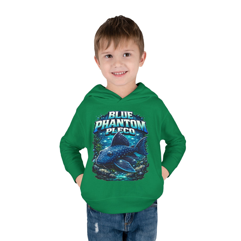 Toddler Hoodie — 'Blue Phantom Pleco' Cute Aquarium Fish Pullover