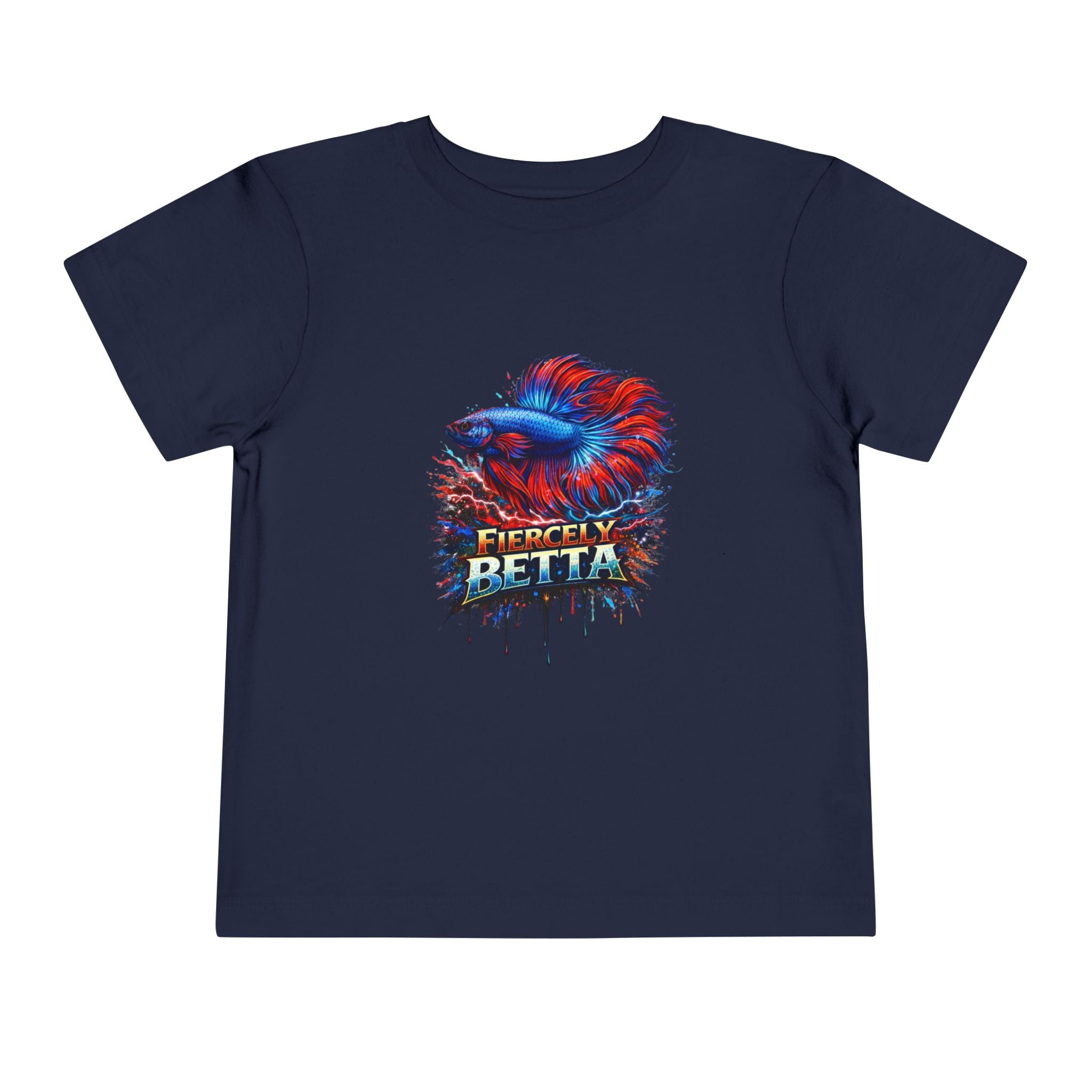 Toddler Tee - 'Fierce Betta' Colorful Betta Fish Graphic Shirt for Kids