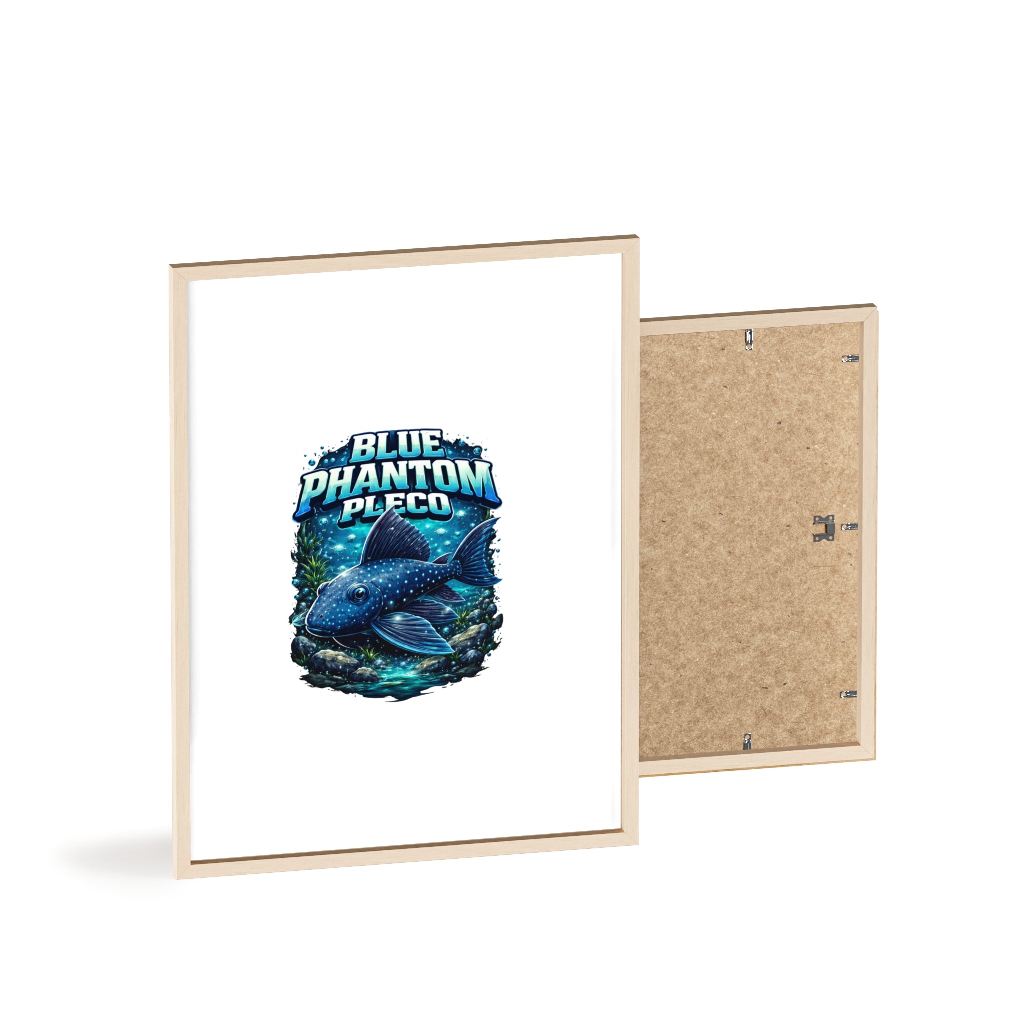 Blue Phantom Pleco Poster — Framed Aquarium Fish Wall Art