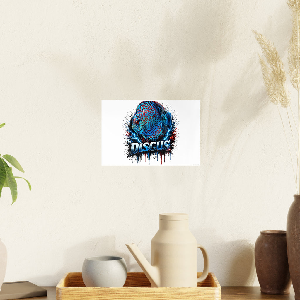Discus Fish Art Poster — Vibrant Aquarium Wall Print