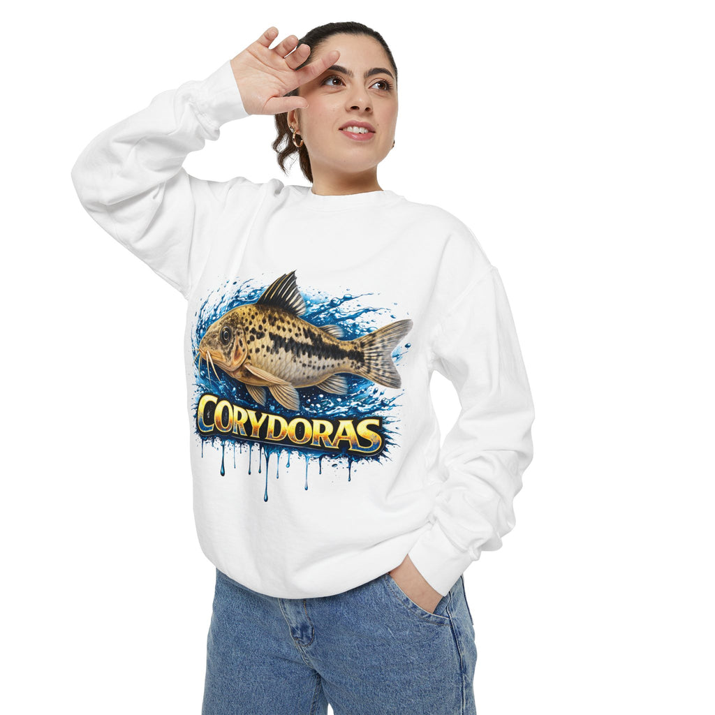 Corydoras Fish Sweatshirt — Aquatic Aquarium Catfish Graphic Crewneck