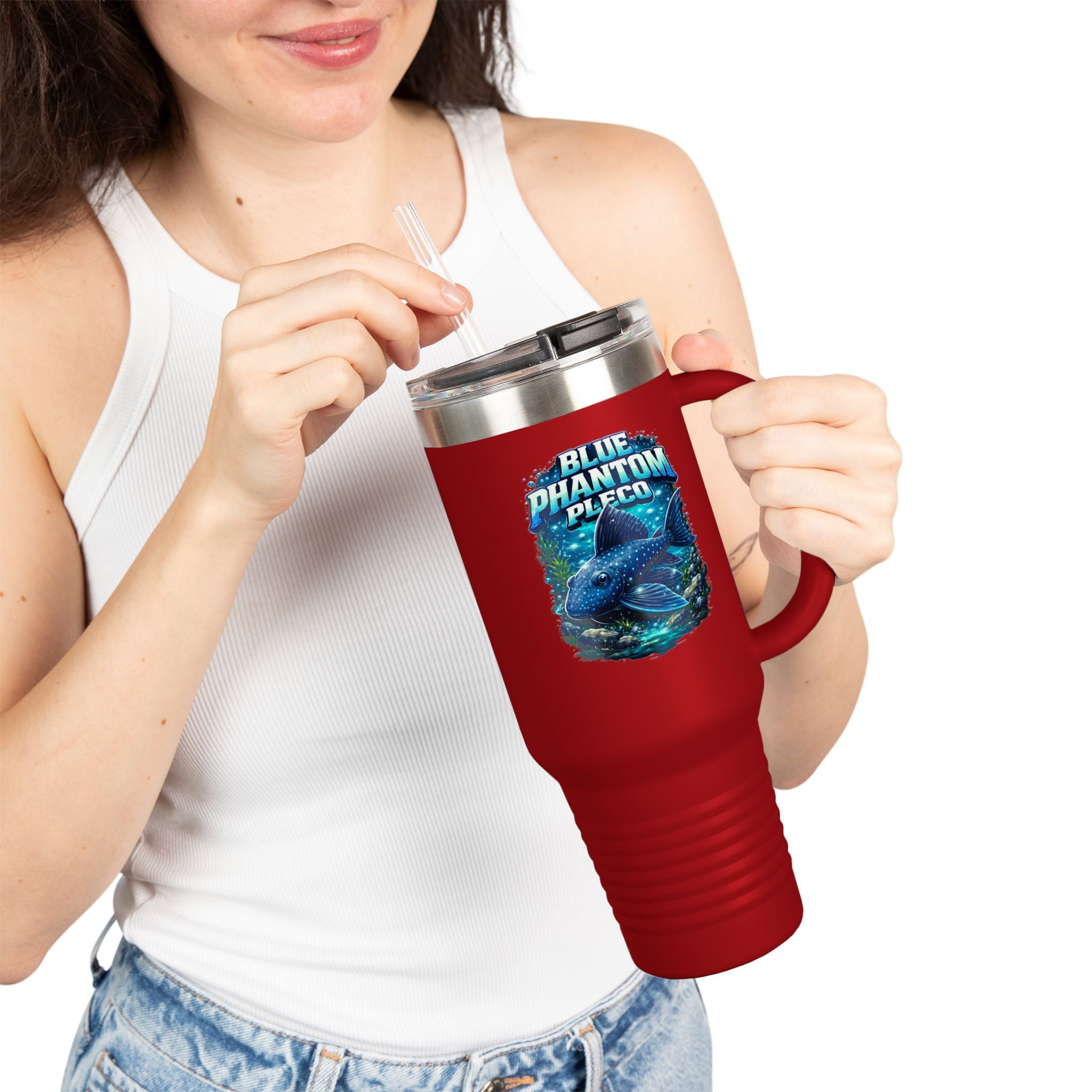 Blue Phantom Pleco L-128 – 40oz Premium Insulated Travel Mug, 40oz