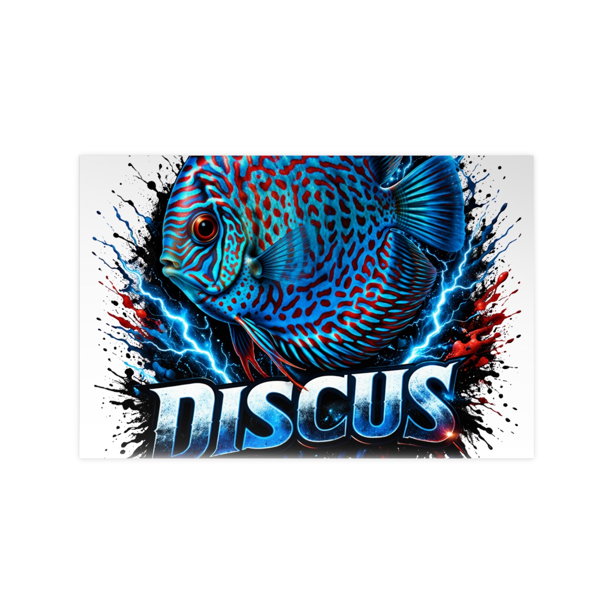 Discus Fish Photopaper Poster – Vibrant Aquarium Wall Art