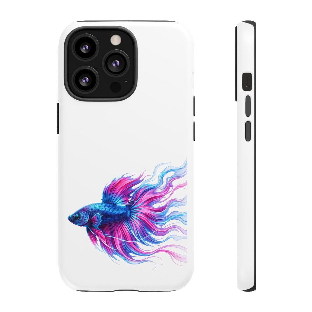Betta Fish Tough Phone Case — Colorful Watercolor Fish Protective Cover