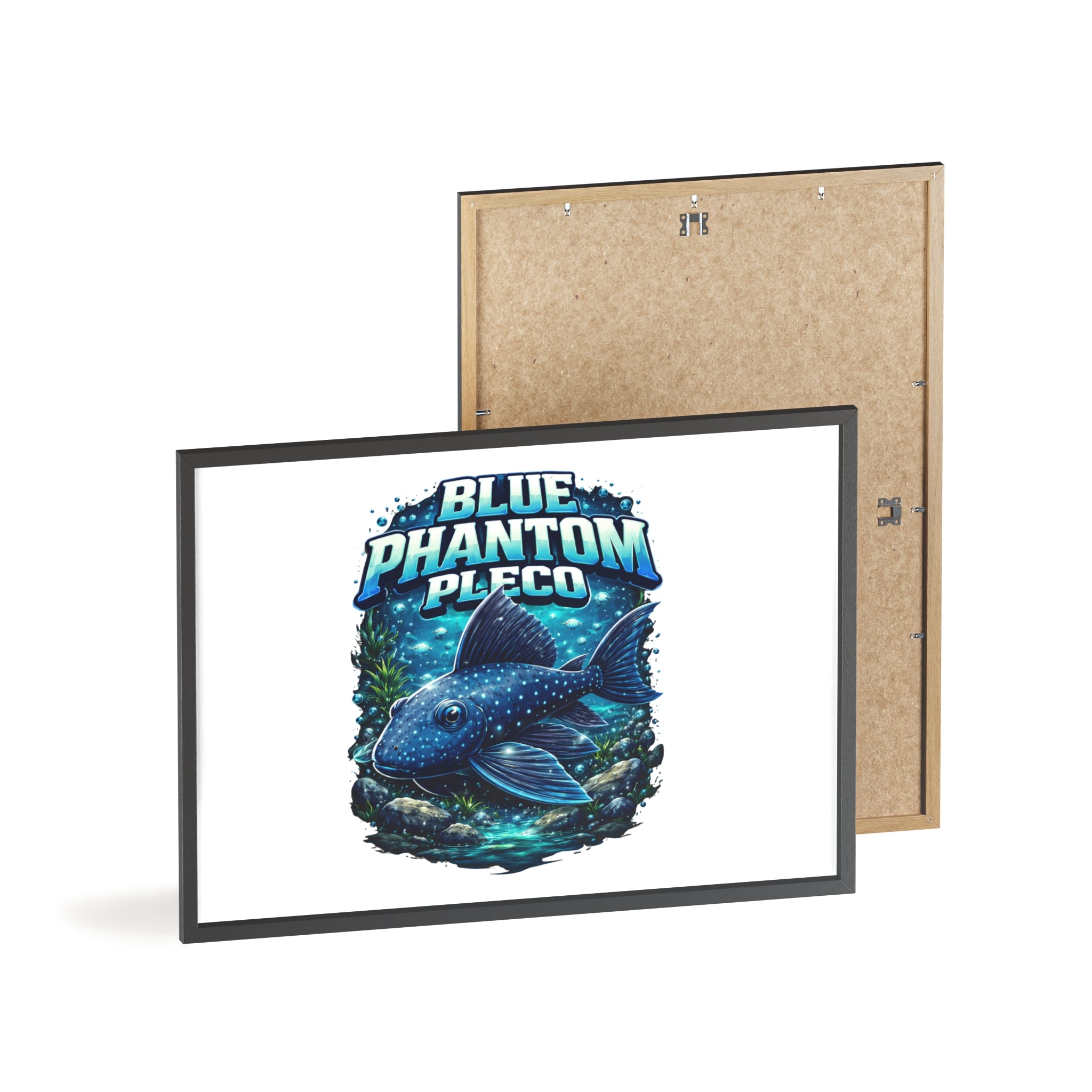 Blue Phantom Pleco Poster — Framed Aquarium Fish Wall Art