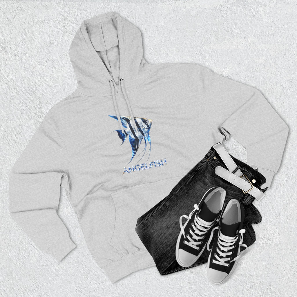 Angelfish Graphic Hoodie — Blue Aquarium Fish Pullover