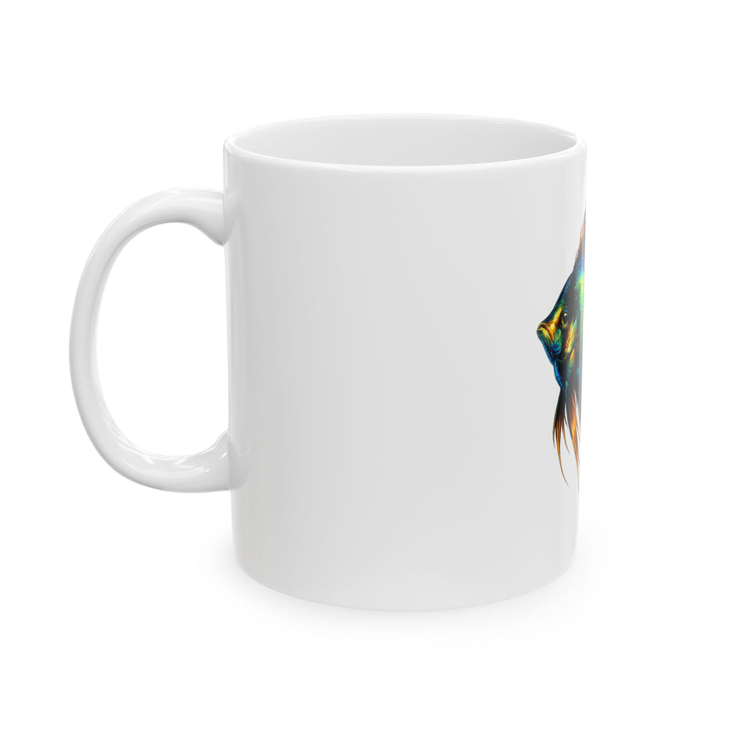 Tropical Angelfish Ceramic Mug – Colorful Aquarium Fish Coffee Cup (11oz, 15oz)