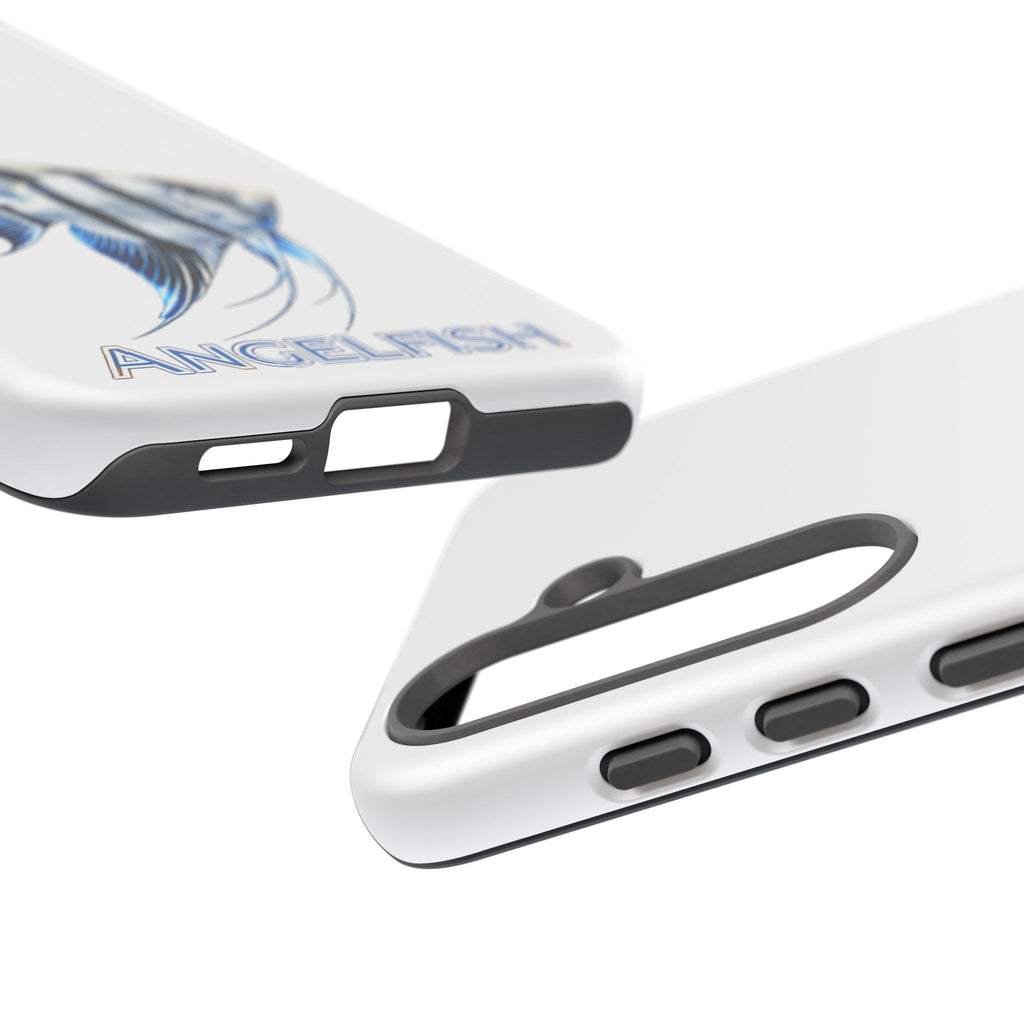 Angelfish Tough Phone Case – Durable Protective Case with Blue Tropical Fish Design