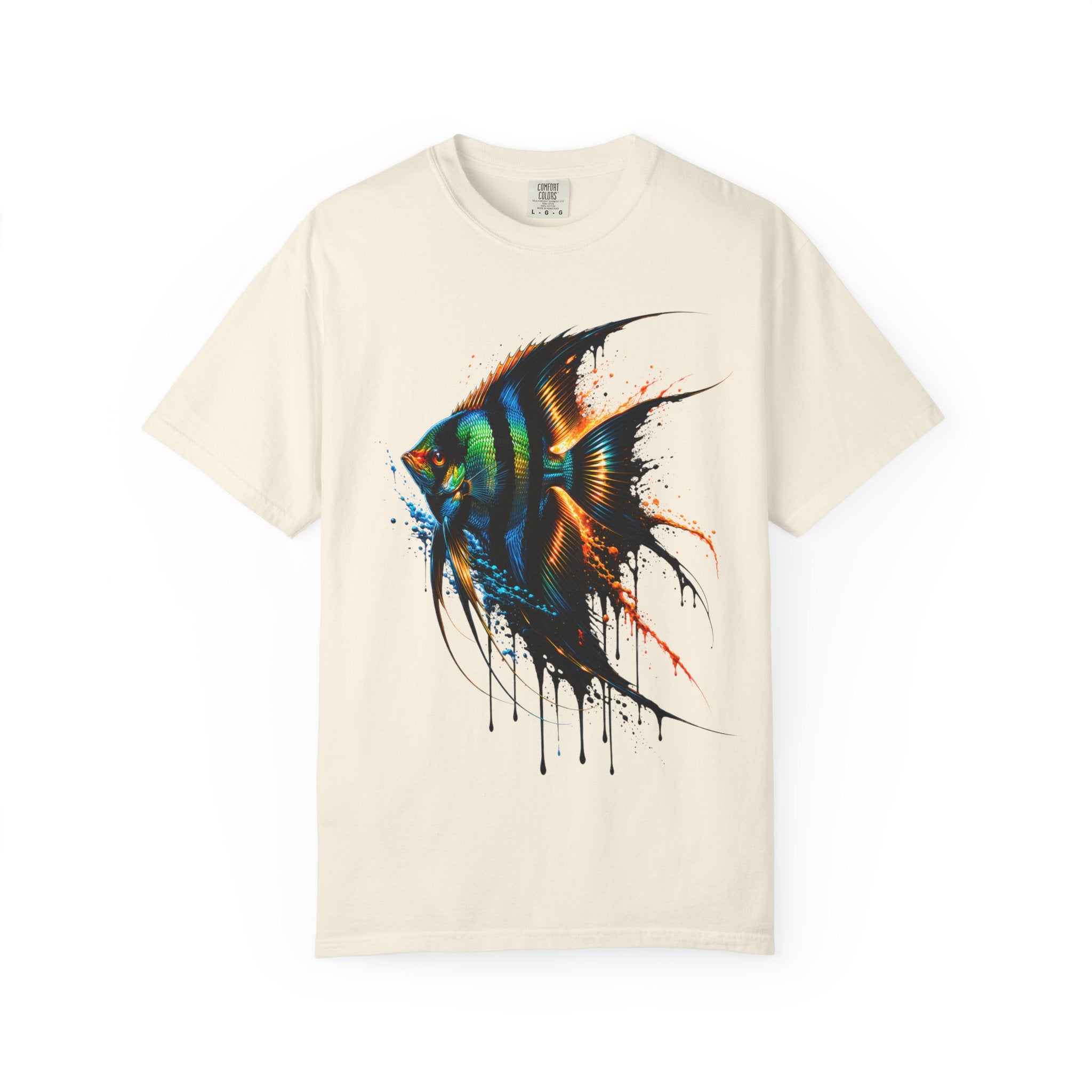 Vibrant Drip Angelfish Graphic Tee