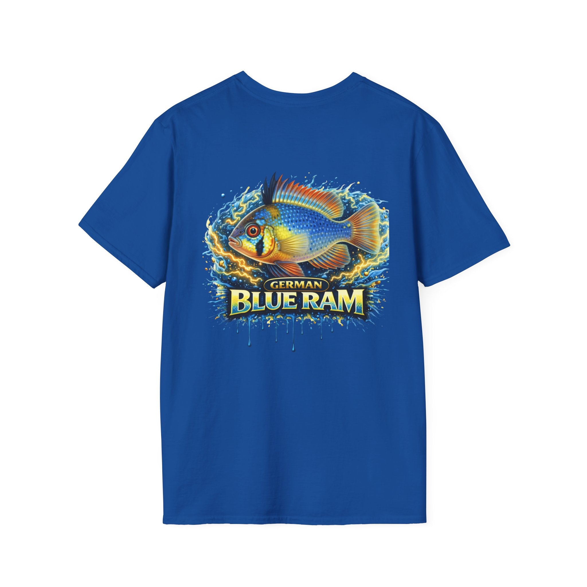 German Blue Ram Fish T-Shirt — Colorful Aquarium Cichlid Tee
