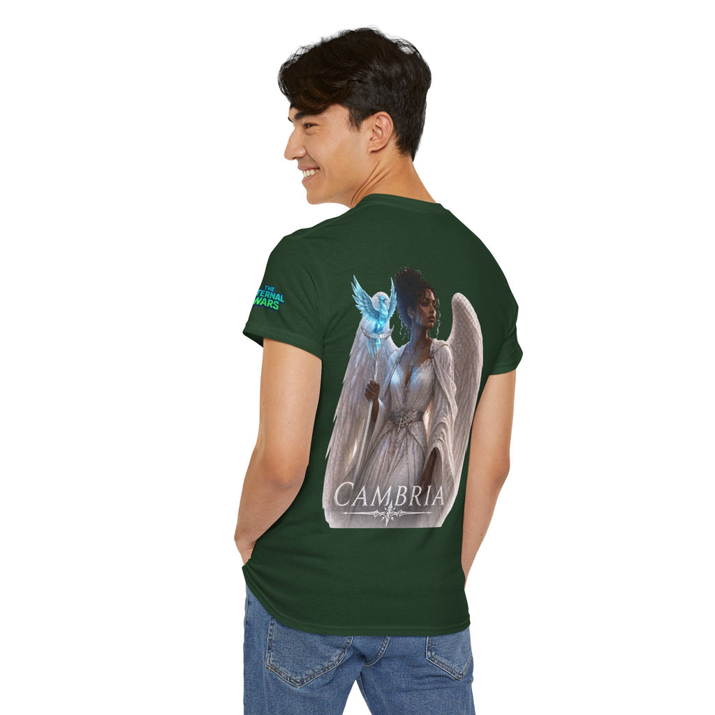 The Eternal Wars Graphic Tee – "Cambria" Winged Warrior Shirt
