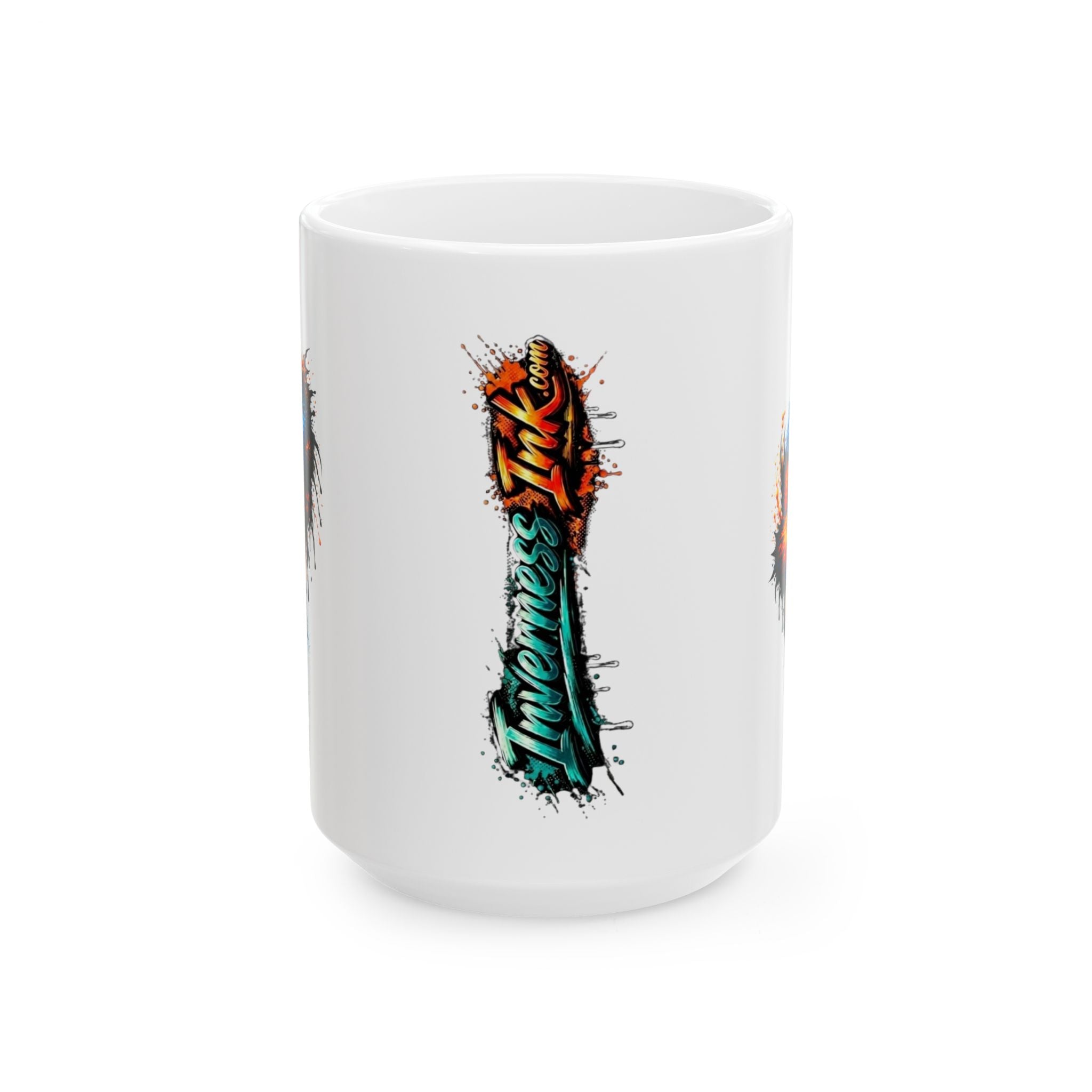 Fire & Ice Guppy – "Neon Flare" Glossy Ceramic Mug (11oz, 15oz)