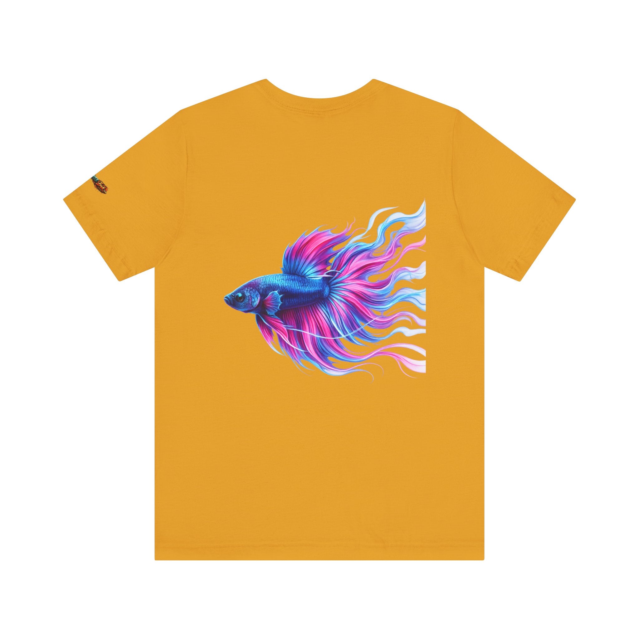 Betta Fish Graphic Tee — Vibrant Blue & Pink Aquatic Art T‑Shirt