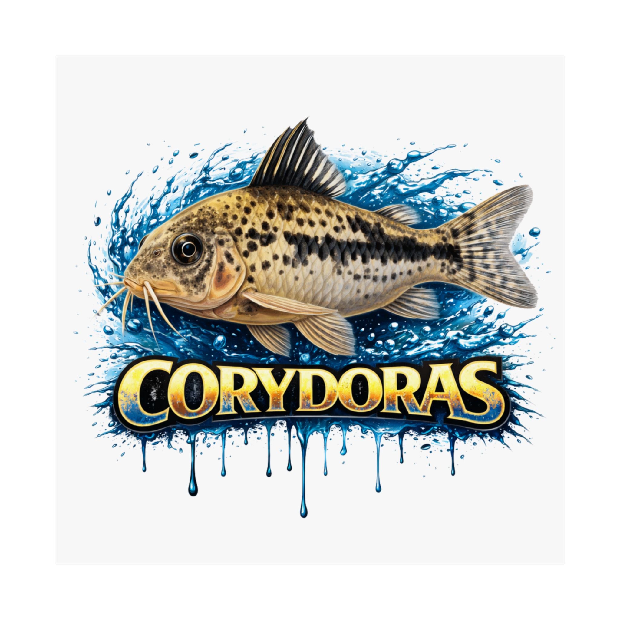 Corydoras Fish Matte Poster — Aquarium Lover Wall Art