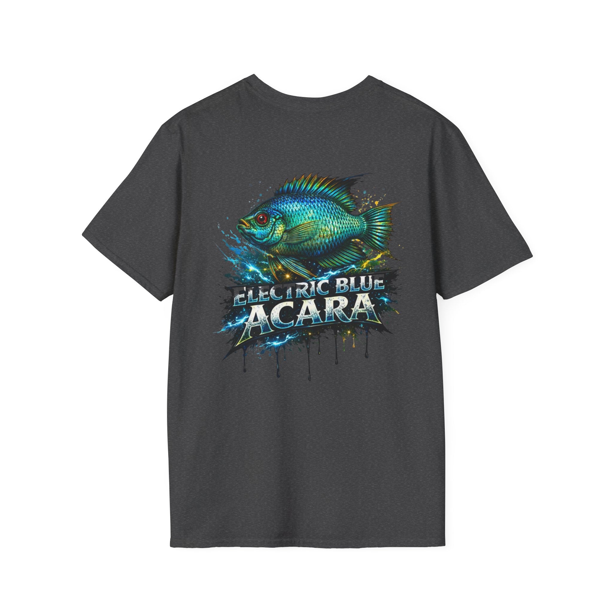 Electric Blue Acara Fish T-Shirt — Vibrant Angler Graphic Tee