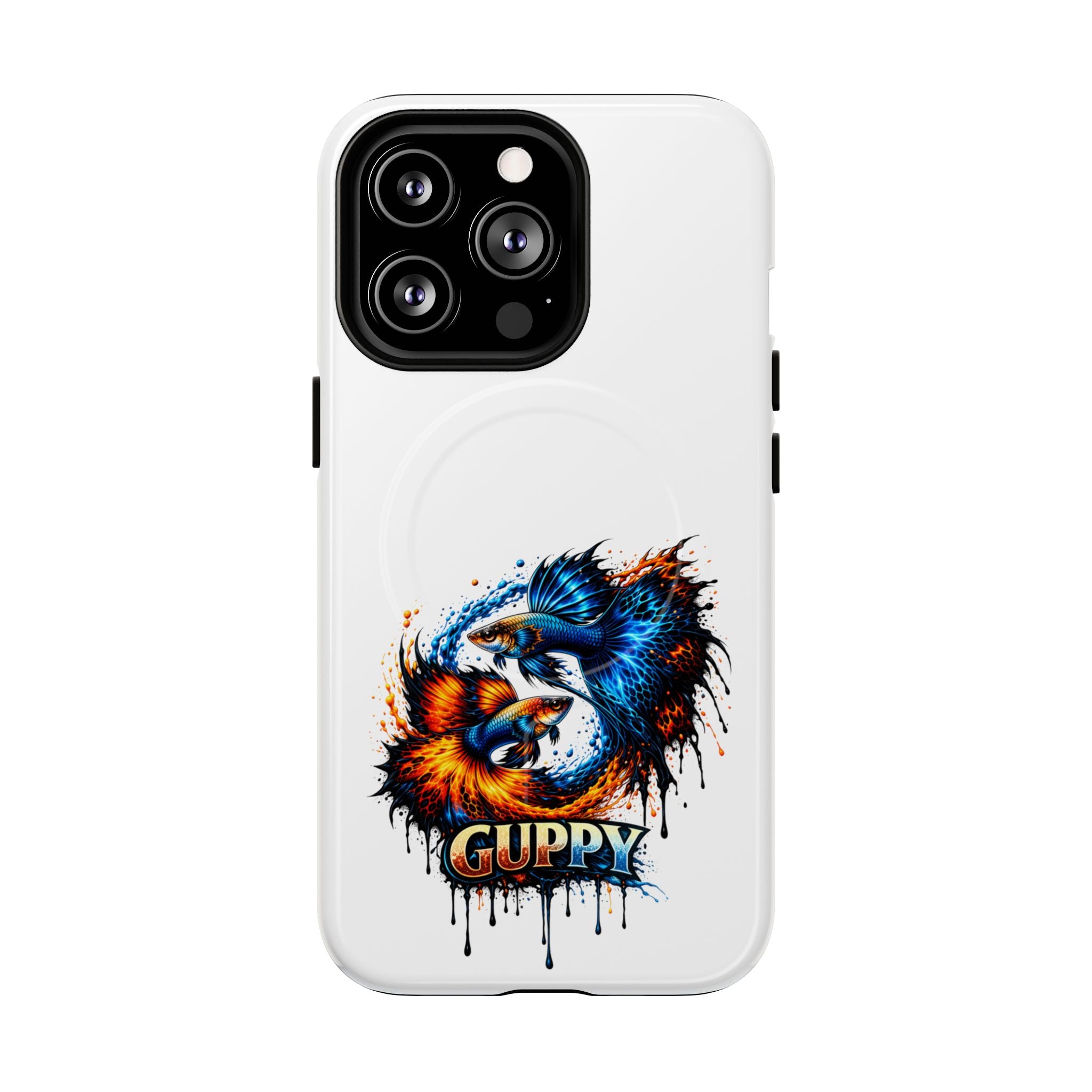 Fire & Ice Guppy – "Neon Flare" Magnetic Impact Case