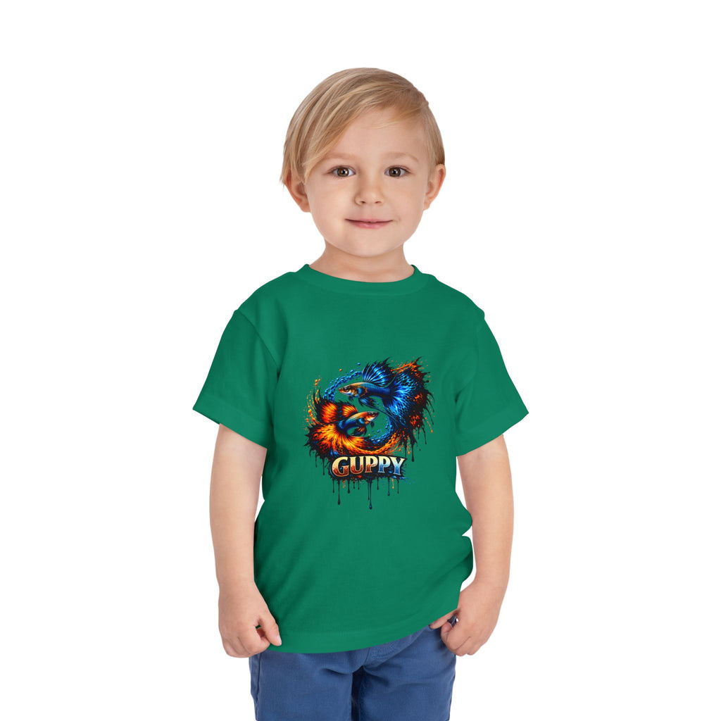 Fire & Ice Guppy – Toddler "Neon Flare" Premium Tee