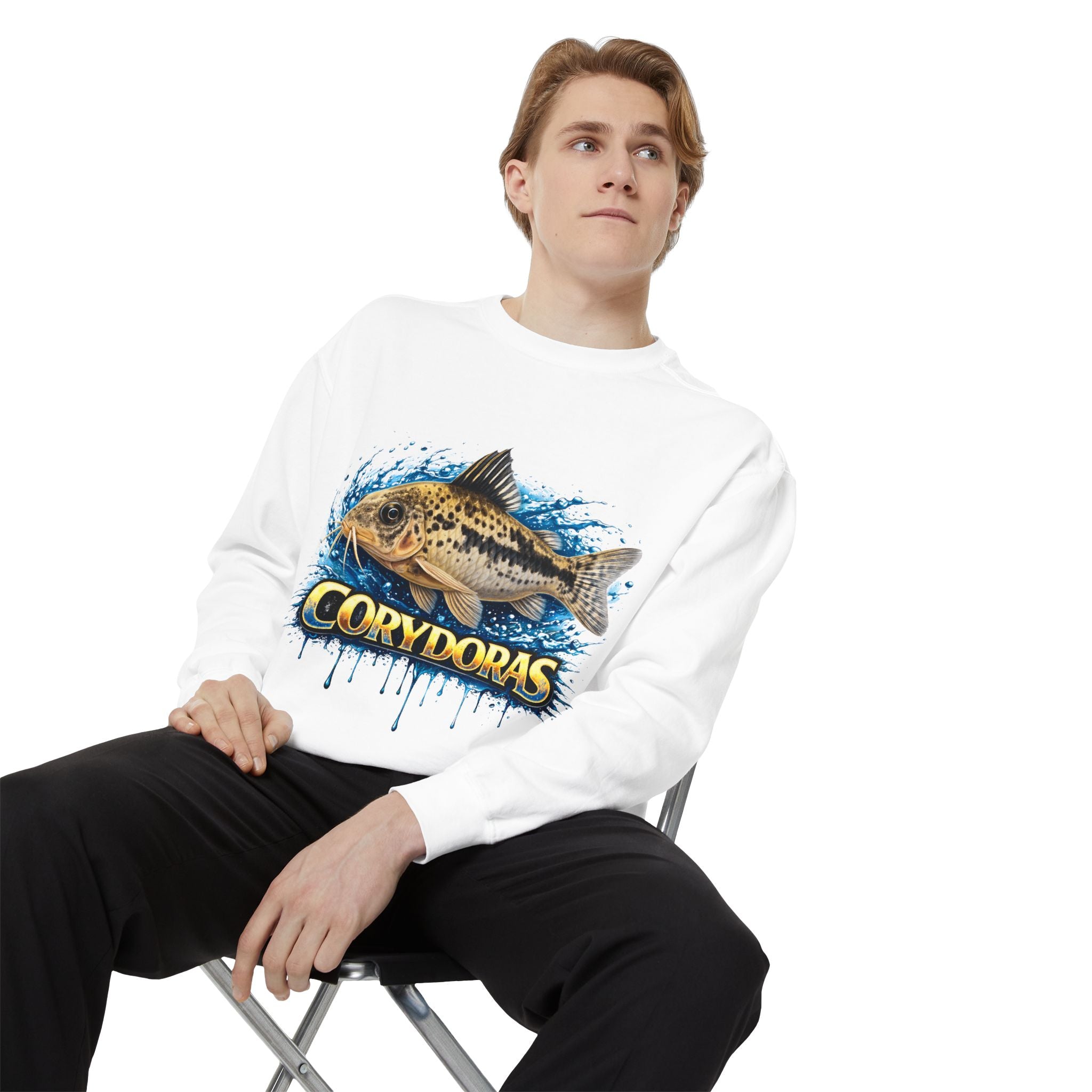 Corydoras Fish Sweatshirt — Aquatic Aquarium Catfish Graphic Crewneck