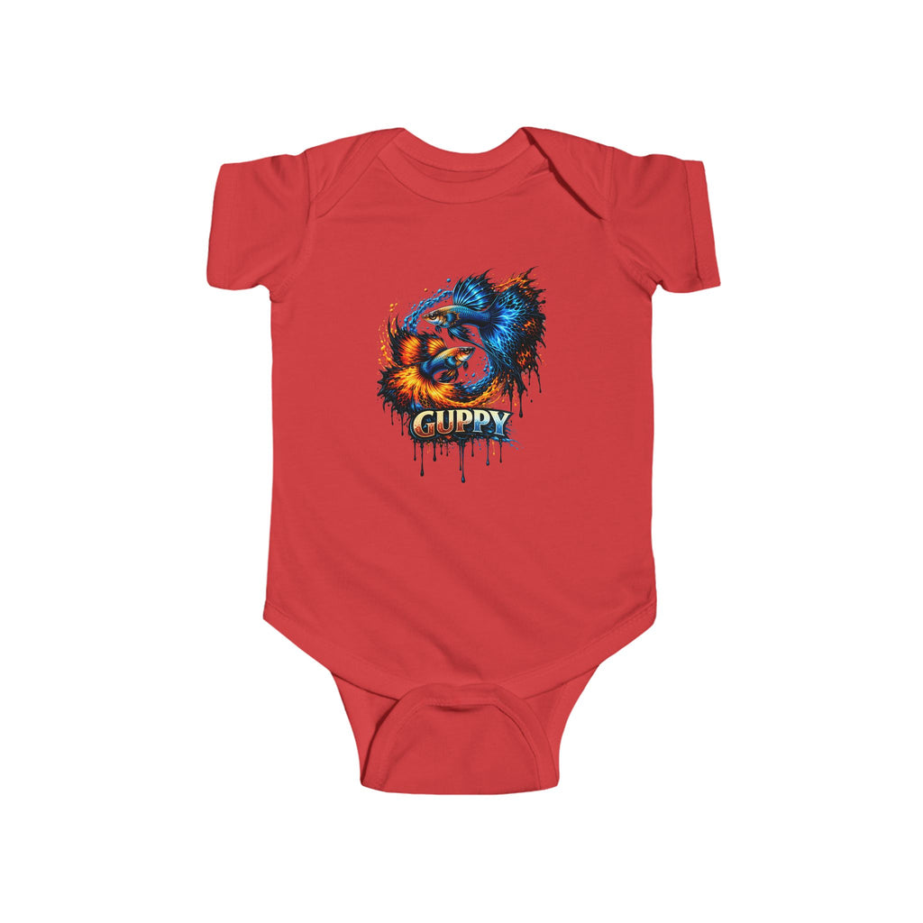 Fire & Ice Guppy – Infant "Neon Flare" Cotton Bodysuit