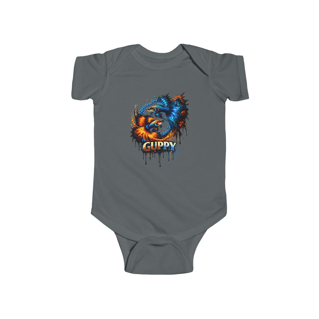 Fire & Ice Guppy – Infant "Neon Flare" Cotton Bodysuit