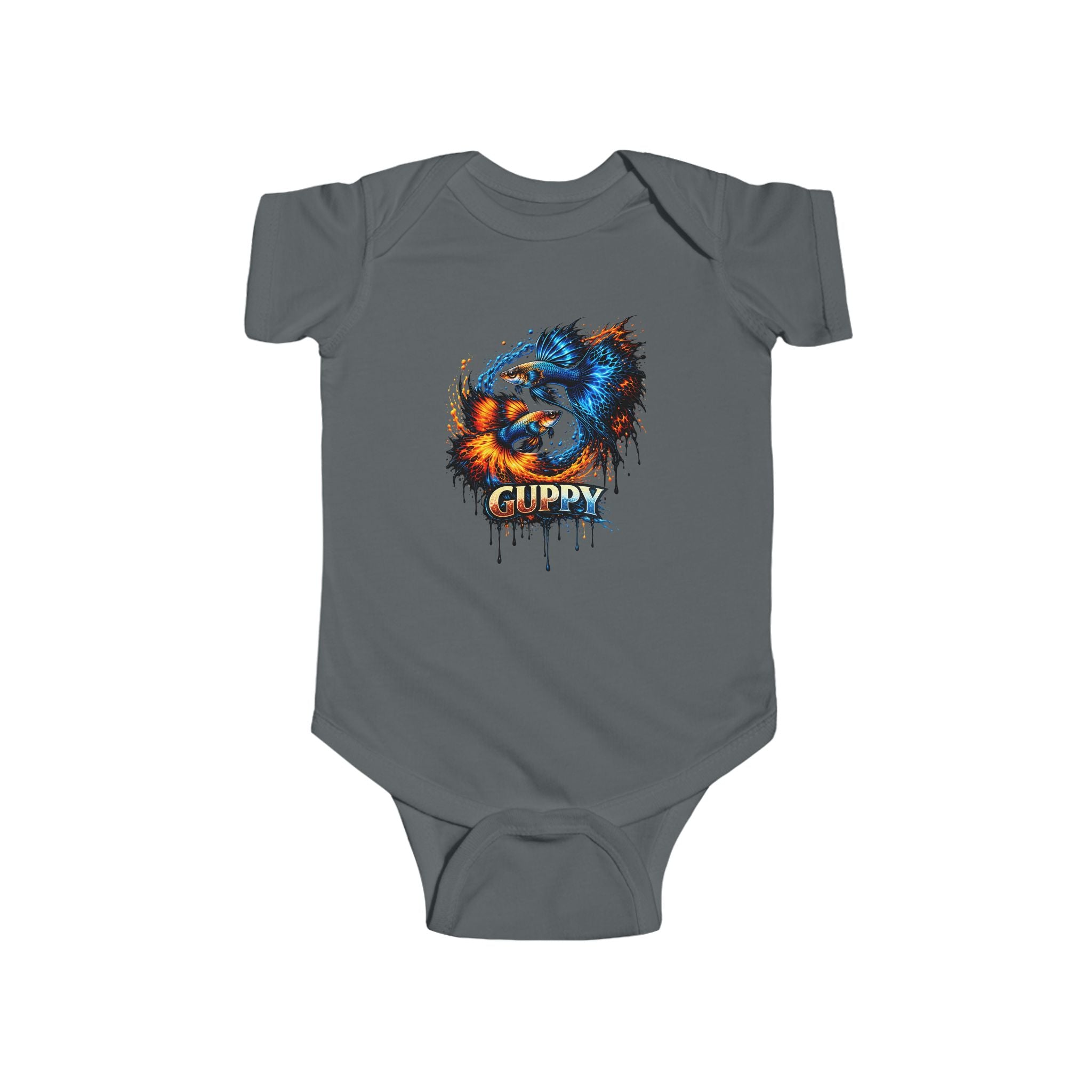 Fire & Ice Guppy – Infant "Neon Flare" Cotton Bodysuit