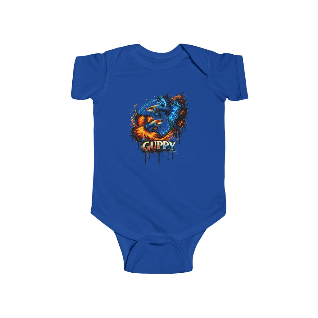 Fire & Ice Guppy – Infant "Neon Flare" Cotton Bodysuit