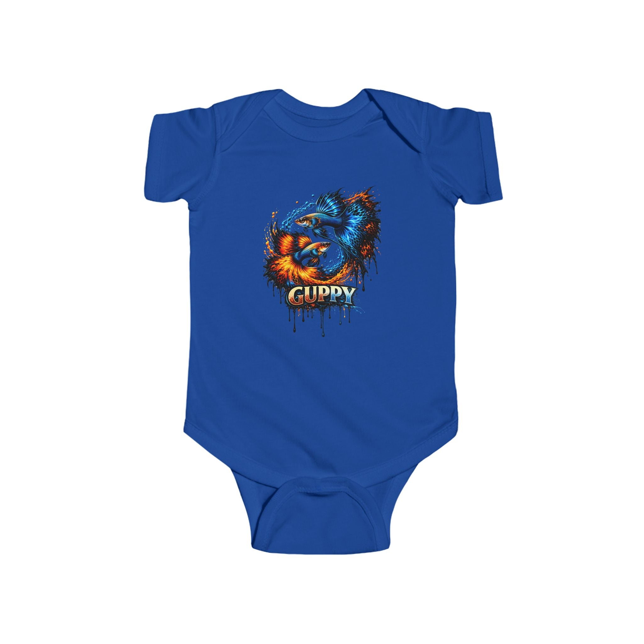 Fire & Ice Guppy – Infant "Neon Flare" Cotton Bodysuit